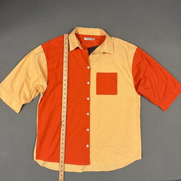 It's Now Cool Vacay Shirt Size‎ S Vermillion Women's INC204 Orange/Yellow - Picture 4 of 14